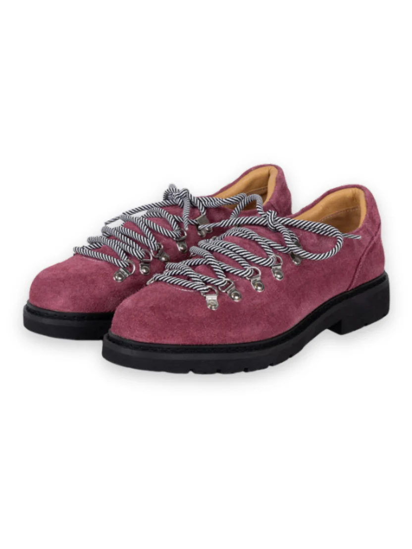LINTFERE DERBY – Wildleder-Schuhe in Rosa