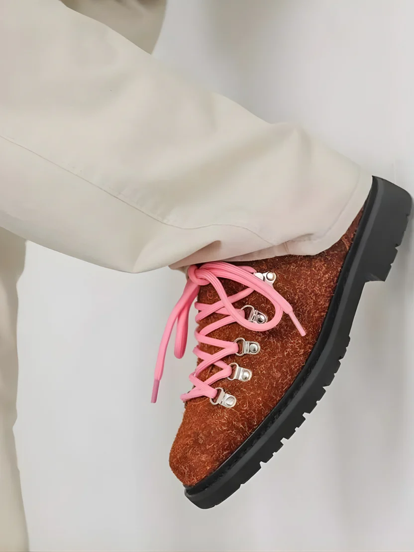 LINTFERE DERBY – Wildleder-Schuhe in Braun