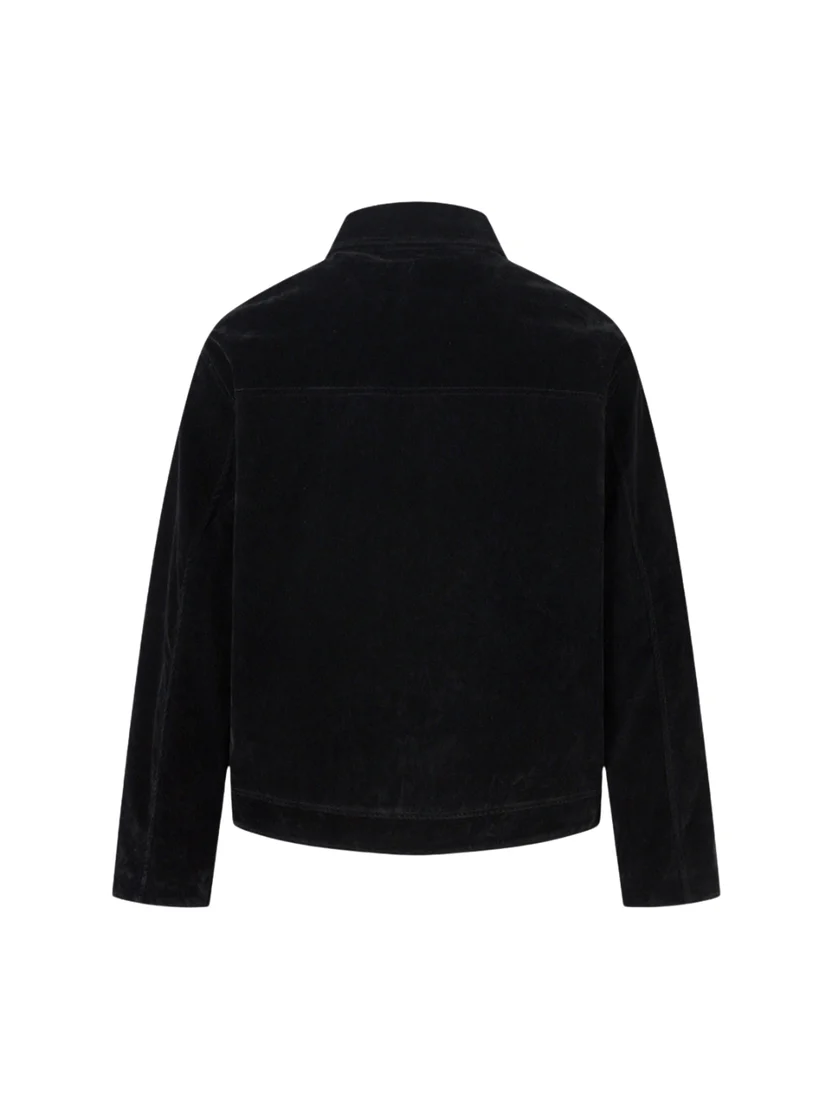 Retro Suede Jacket mit Metallverschluss