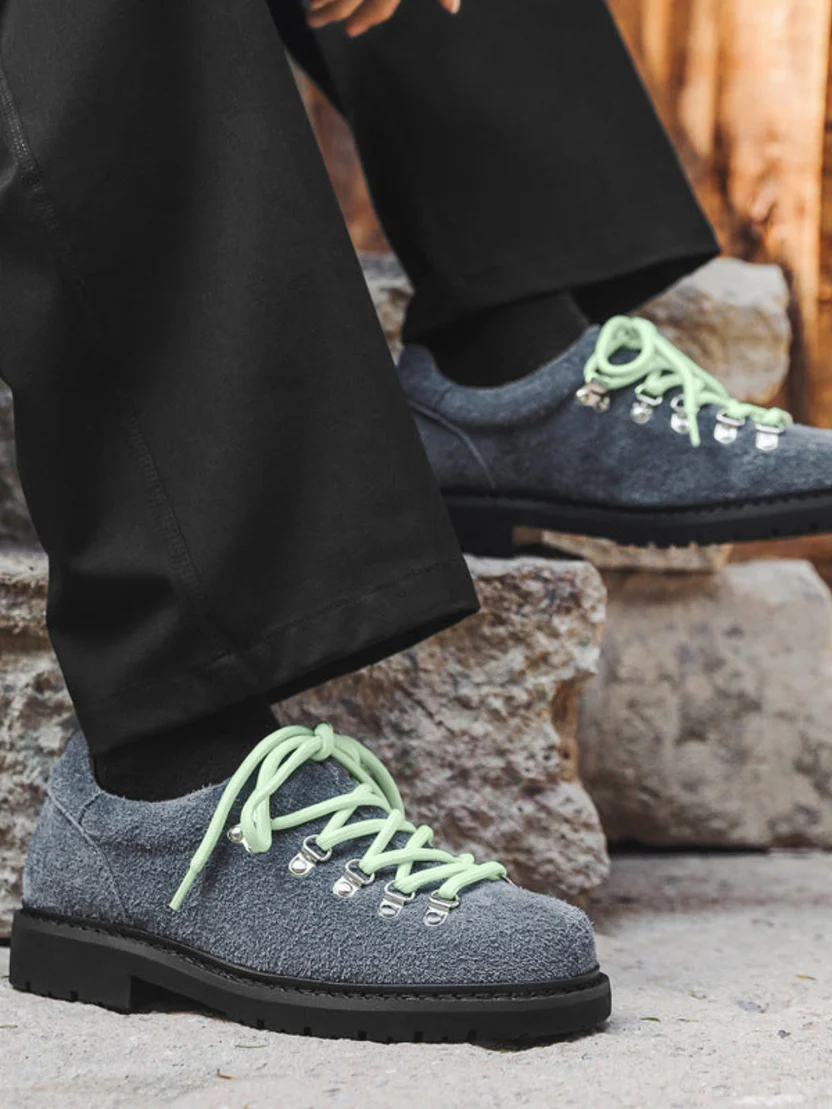 LINTFERE DERBY – Wildleder-Schuhe in Grau