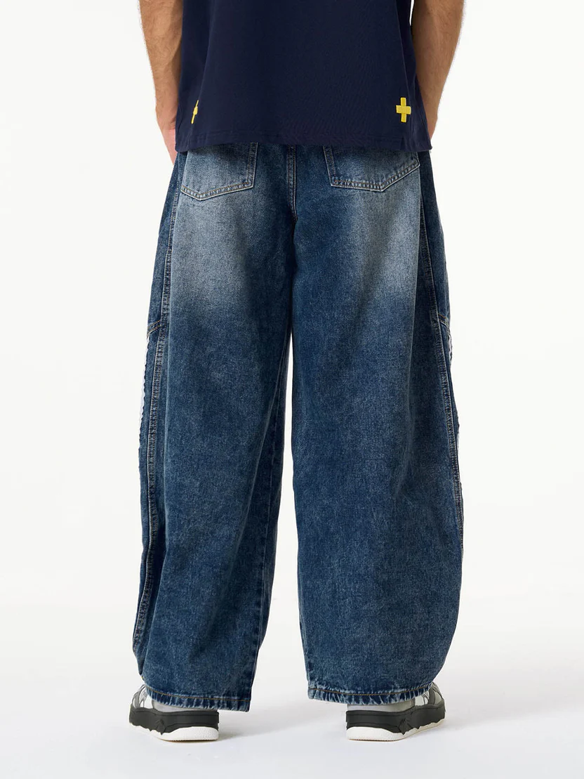 Barrel Jeans Herren – Denim mit Kontraststreifen