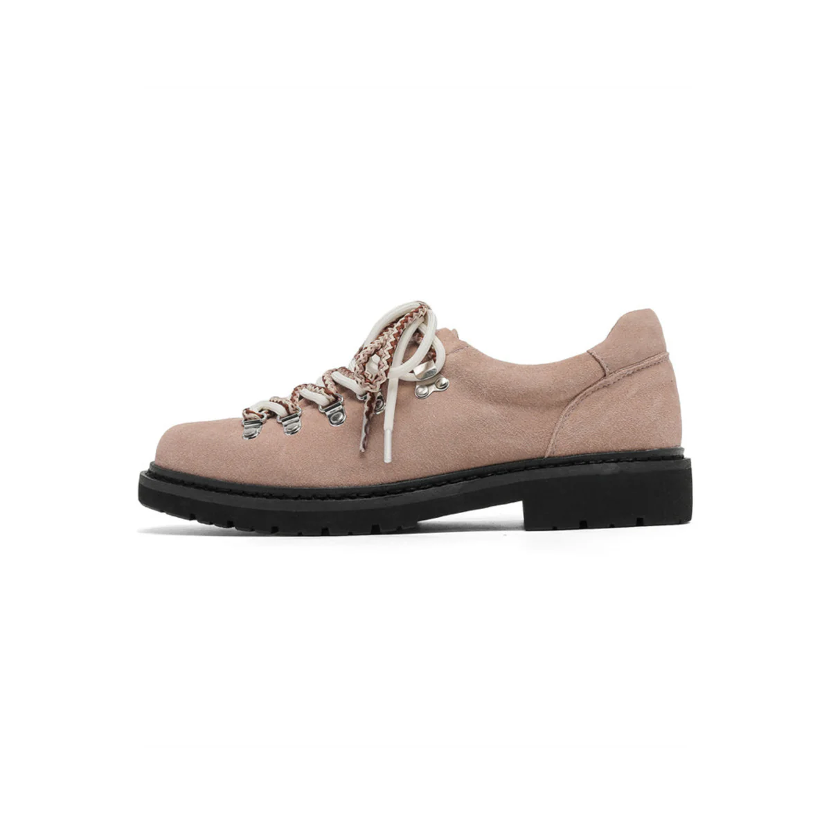 LINTFERE DERBY – Wildleder-Schuhe in Hellbeige