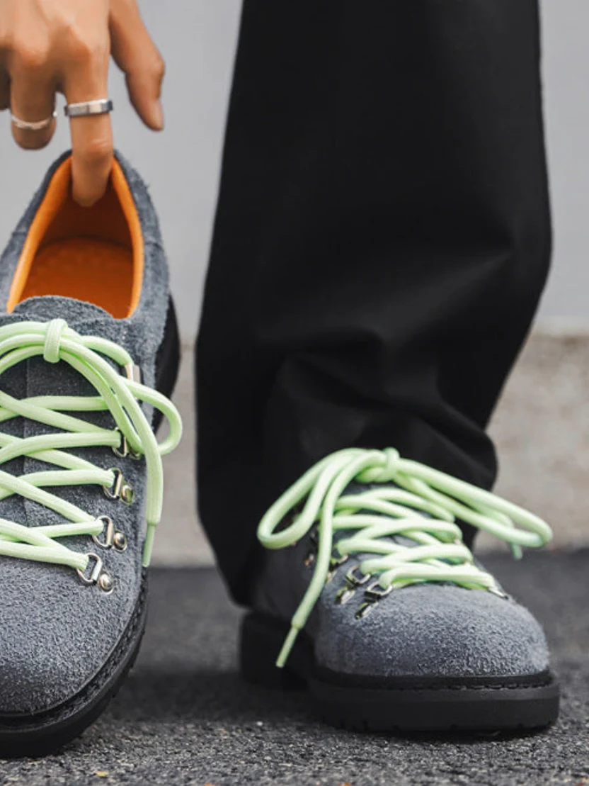 LINTFERE DERBY – Wildleder-Schuhe in Grau